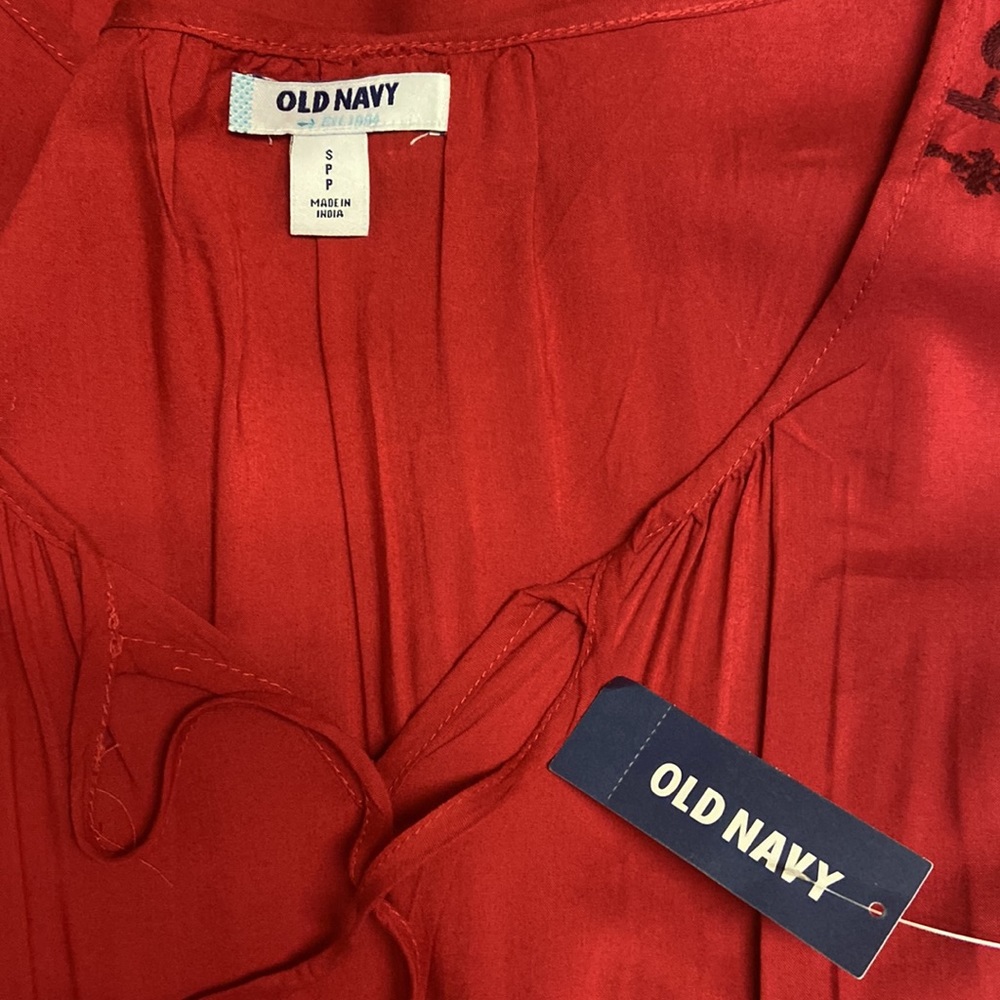 Old Navy - Women's V-Neck Dress with Front Tie (NWT) - Picture 8 of 9